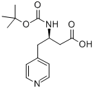 BOC-(R)-3-AMINO-4-(4-PYRIDYL)-BUTYRIC ACID Struktur