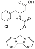 FMOC-(S)-3-AMINO-4-(3-CHLORO-PHENYL)-BUTYRIC ACID Struktur