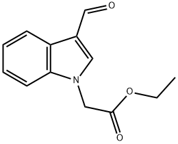 (3-FORMYL-INDOL-1-YL)-ACETIC ACID ETHYL ESTER Struktur