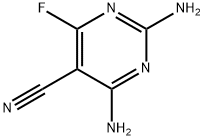 5-Pyrimidinecarbonitrile,  2,4-diamino-6-fluoro- Struktur