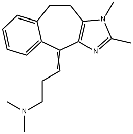 1,2-Dimethyl-1,4,9,10-tetrahydro-4-[3-(dimethylamino)propylidene]benzo[4,5]cyclohept[1,2-d]imidazole Struktur