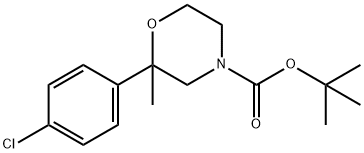 4-BOC-2-(4-CHLOROPHENYL)-2-METHYLMORPHOLINE Struktur