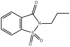 2-Propyl-3-oxo-2,3-dihydro-1,2-benzisothiazole 1,1-dioxide Struktur