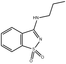 3-(Propylamino)-1,2-benzisothiazole 1,1-dioxide Struktur