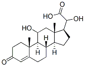 11,20-dihydroxy-4-pregnene-3-one-21-oic acid Struktur