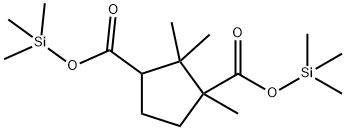 1,2,2-Trimethyl-1,3-cyclopentanedicarboxylic acid bis(trimethylsilyl) ester Struktur