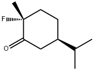 Cyclohexanone, 2-fluoro-2-methyl-5-(1-methylethyl)-, (2R,5R)- (9CI) Struktur