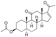 3beta-hydroxy-5alpha-pregn-16-ene-11,20-dione 3-acetate Struktur