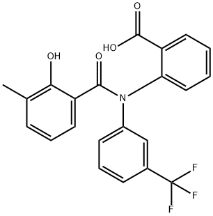 Benzoic  acid,  2-[(2-hydroxy-3-methylbenzoyl)[3-(trifluoromethyl)phenyl]amino]- Struktur