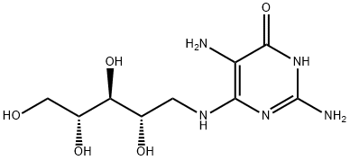 4-ribitylamino-2,5-diamino-6-hydroxypyrimidine Struktur