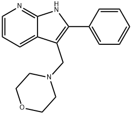 3-(Morpholinomethyl)-2-phenyl-1H-pyrrolo[2,3-b]pyridine Struktur