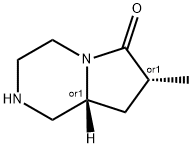 Pyrrolo[1,2-a]pyrazin-6(2H)-one, hexahydro-7-methyl-, (7R,8aR)-rel- (9CI) Struktur