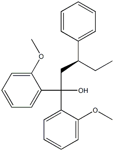 1-Pentanol, 1,1-bis(o-methoxyphenyl)-3-phenyl-, (S)-(+)- Struktur