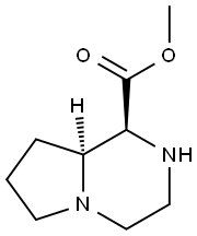 Pyrrolo[1,2-a]pyrazine-1-carboxylic acid, octahydro-, methyl ester, (1S,8aS)- (9CI) Struktur