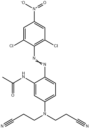 5'-[bis(2-cyanoethyl)amino]-2'-[(2,6-dichloro-4-nitrophenyl)azo]acetanilide Struktur