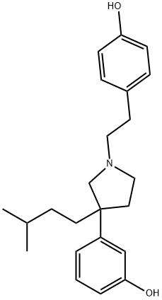 3-[1-[2-(4-Hydroxyphenyl)ethyl]-3-(3-methylbutyl)-3-pyrrolidinyl]phenol Struktur