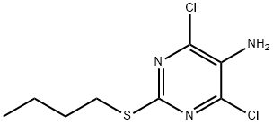 5-Pyrimidinamine, 2-(butylthio)-4,6-dichloro- Struktur