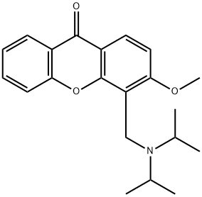 4-(Diisopropylamino)methyl-3-methoxy-9H-xanthen-9-one Struktur