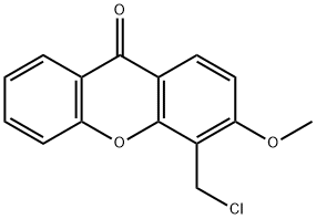 4-(chloromethyl)-3-methoxy-9H-xanthen-9-one Struktur