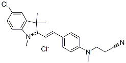 5-chloro-2-[2-[4-[(2-cyanoethyl)methylamino]phenyl]vinyl]-1,3,3-trimethyl-3H-indolium chloride Struktur