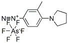 3-methyl-4-(pyrrolidin-1-yl)benzenediazonium hexafluoroarsenate Struktur