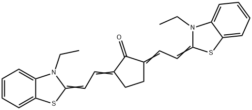 2,5-BIS((E)-2-[3-ETHYL-1,3-BENZOTHIAZOL-2(3H)-YLIDENE]ETHYLIDENE)CYCLOPENTANONE Struktur