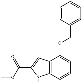 4-BENZYLOXY-1H-INDOLE-2-CARBOXYLIC ACID METHYL ESTER Struktur