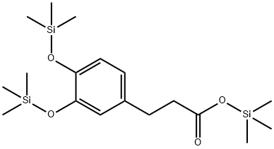 3,4-Di(trimethylsiloxy)hydrocinnamic acid trimethylsilyl ester Struktur