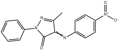 2,4-Dihydro-5-methyl-4-[(4-nitrophenyl)imino]-2-phenyl-3H-pyrazol-3-one Struktur