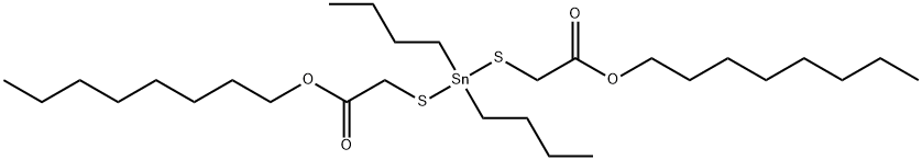 octyl 4,4-dibutyl-7-oxo-8-oxa-3,5-dithia-4-stannahexadecanoate  Struktur