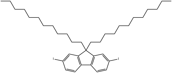 2 7-DIIODO-9 9-DIDODECANE-9H-FLUORENE& Struktur