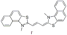 1-methyl-2-[3-(1-methylnaphtho[1,2-d]thiazolin-2-ylidene)propenyl]naphtho[1,2-d]thiazolium iodide Struktur