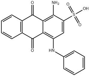 1-amino-4-anilino-9,10-dihydro-9,10-dioxo-2-anthracenesulphonic acid Struktur