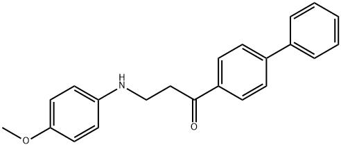 1-[1,1'-BIPHENYL]-4-YL-3-(4-METHOXYANILINO)-1-PROPANONE Struktur