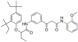 3-[m-[[2-(2,4-di-tert-pentylphenoxy)butyryl]amino]phenyl]-N-(o-methoxyphenyl)-3-oxopropionamide Struktur