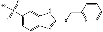 2-[(2-pyridinylmethyl)thio]-1H-benzimidazole-5-sulphonic acid Struktur