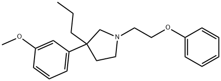 3-(m-Methoxyphenyl)-1-(2-phenoxyethyl)-3-propylpyrrolidine Struktur