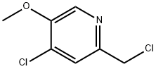 4-chloro-2-chloromethyl-5-methoxy-pyridine Struktur