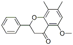 2,3-dihydro-5-methoxy-7,8-dimethyl-2-phenyl-4H-1-benzopyran-4-one Struktur