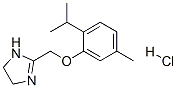 4,5-dihydro-2-[[2-isopropyl-5-methylphenoxy]methyl]-1H-imidazole monohydrochloride Struktur