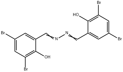 3,5-Dibromosalicylaldehyde [(3,5-dibromo-2-hydroxyphenyl)methylene]hydrazone Struktur