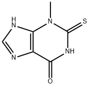 2,3-Dihydro-2-thioxo-3-methyl-7H-purin-6(1H)-one Struktur