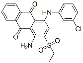 1-amino-4-[(3-chlorophenyl)amino]-2-(ethylsulphonyl)anthraquinone Struktur