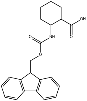 Cyclohexanecarboxylic acid, 2-[[(9H-fluoren-9-ylmethoxy)carbonyl]amino]- (9CI) Struktur