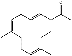 methyl 2,6,10-trimethylcyclododeca-2,5,9-trien-1-yl ketone Struktur