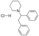 1-(1,2-diphenylethyl)piperidine hydrochloride Struktur