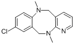 9-CHLORO-6,12-DIMETHYL-5,6,11,12-TETRAHYDRO-1,6,12-TRIAZA-DIBENZO[A,E]CYCLOOCTENE Struktur