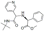 Benzeneacetic acid, alpha-[[2-[(1,1-dimethylethyl)amino]-2-oxo-1-(3-pyridinyl)ethyl]amino]-, methyl ester, (alphaS)- (9CI) Struktur