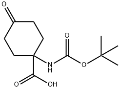 1-(BOC-氨基)-4-氧代環(huán)己甲酸 結(jié)構(gòu)式