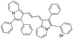 1-[3-(2,3-diphenylindolizin-1-yl)allylidene]-2,3-diphenyl-1H-indolizinium bromide Struktur